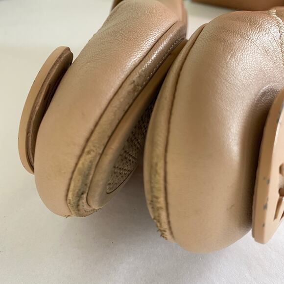 Tory Burch Minnie Flats Size 8 Meadowsweet Nude Leather Travel Ballet *Well Worn - Picture 10 of 12